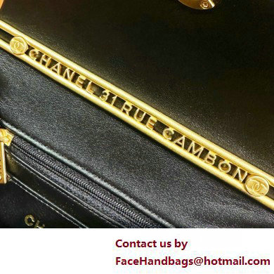 Chanel Patent Calfskin  &  Gold-Tone Metal Mini Flap Bag with Top Handle AS4472 Black 2025